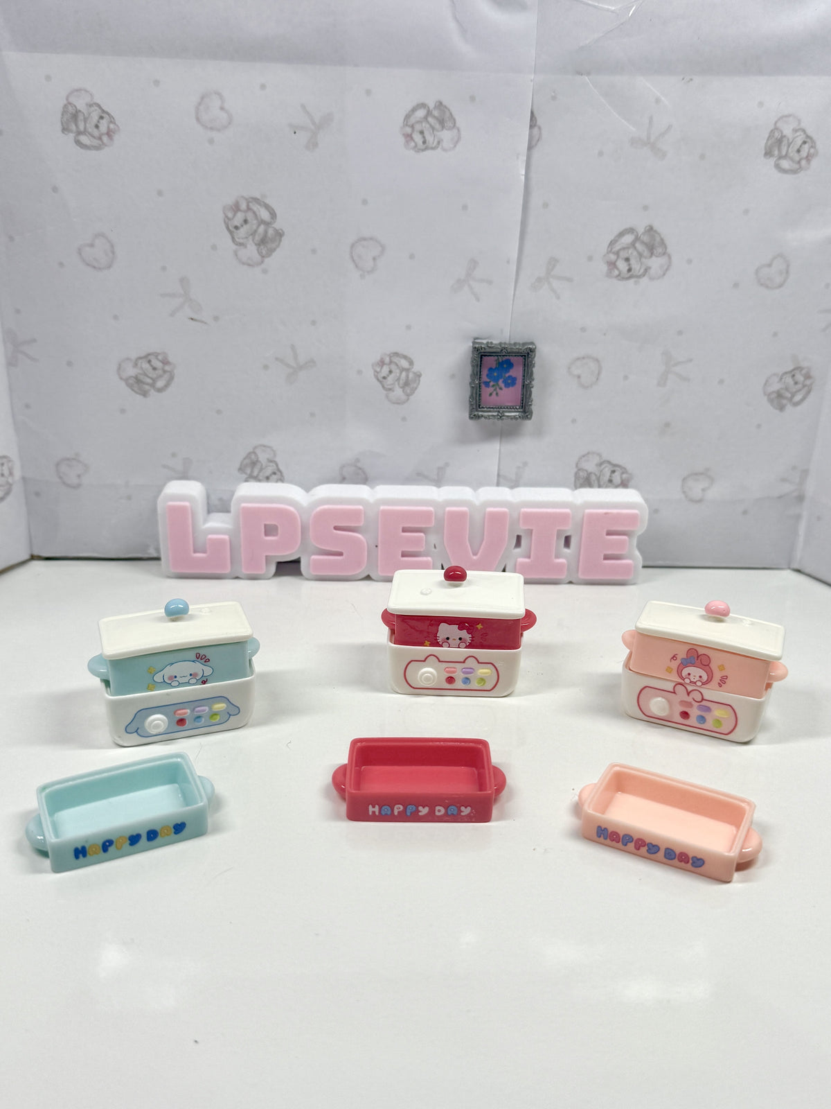 Miniature Kawaii Slow Cooker Crock Pot for Littlest Pet Shop (LPS) | Dollhouse Kitchen Appliance with Optional Food