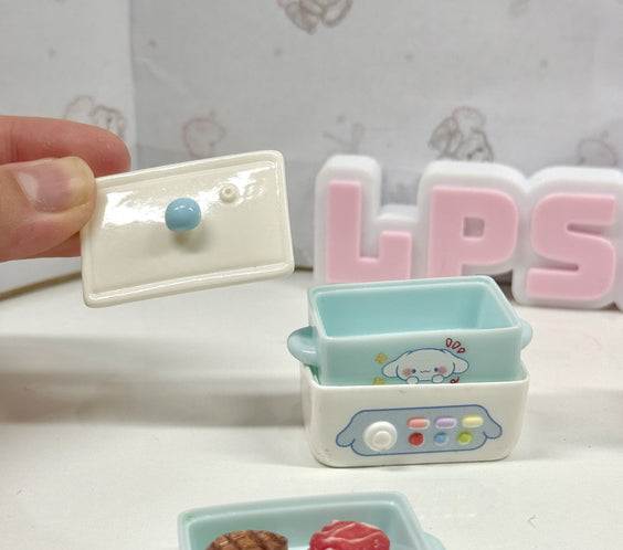Miniature Kawaii Slow Cooker Crock Pot for Littlest Pet Shop (LPS) | Dollhouse Kitchen Appliance with Optional Food