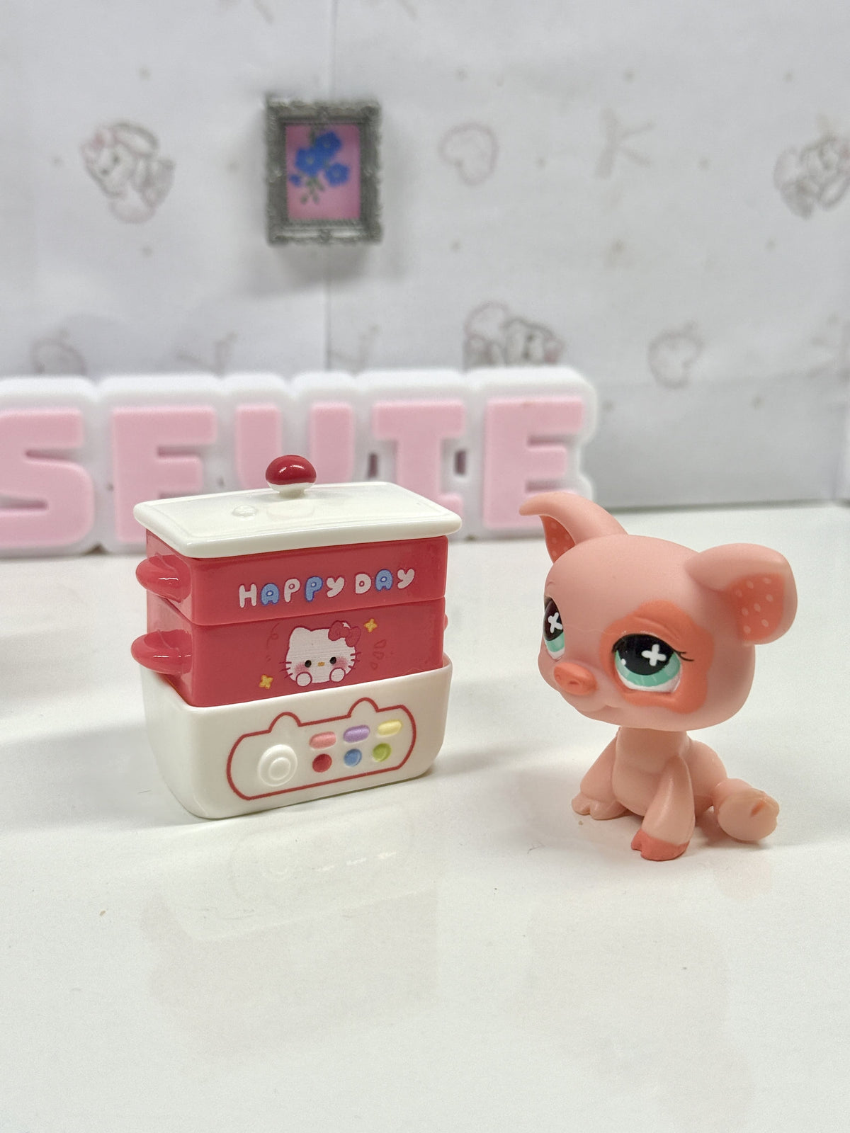 Miniature Kawaii Slow Cooker Crock Pot for Littlest Pet Shop (LPS) | Dollhouse Kitchen Appliance with Optional Food