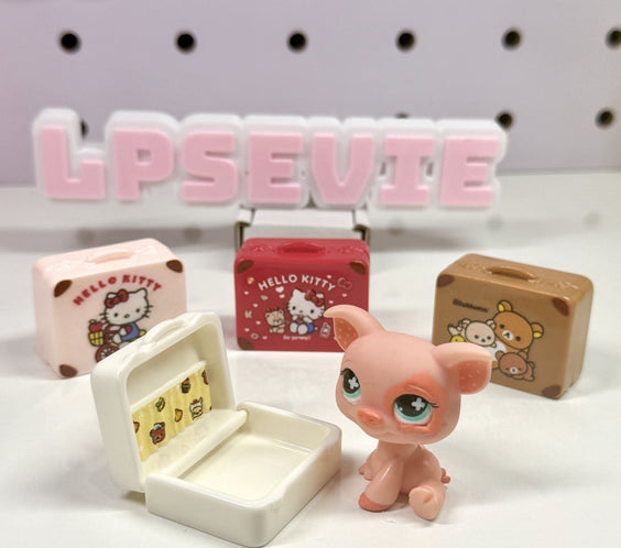 Miniature Suitcase for LPS | Opening Dollhouse Travel Case Accessory
