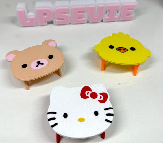 Miniature Kawaii Character Tables | Dollhouse & Figure Display