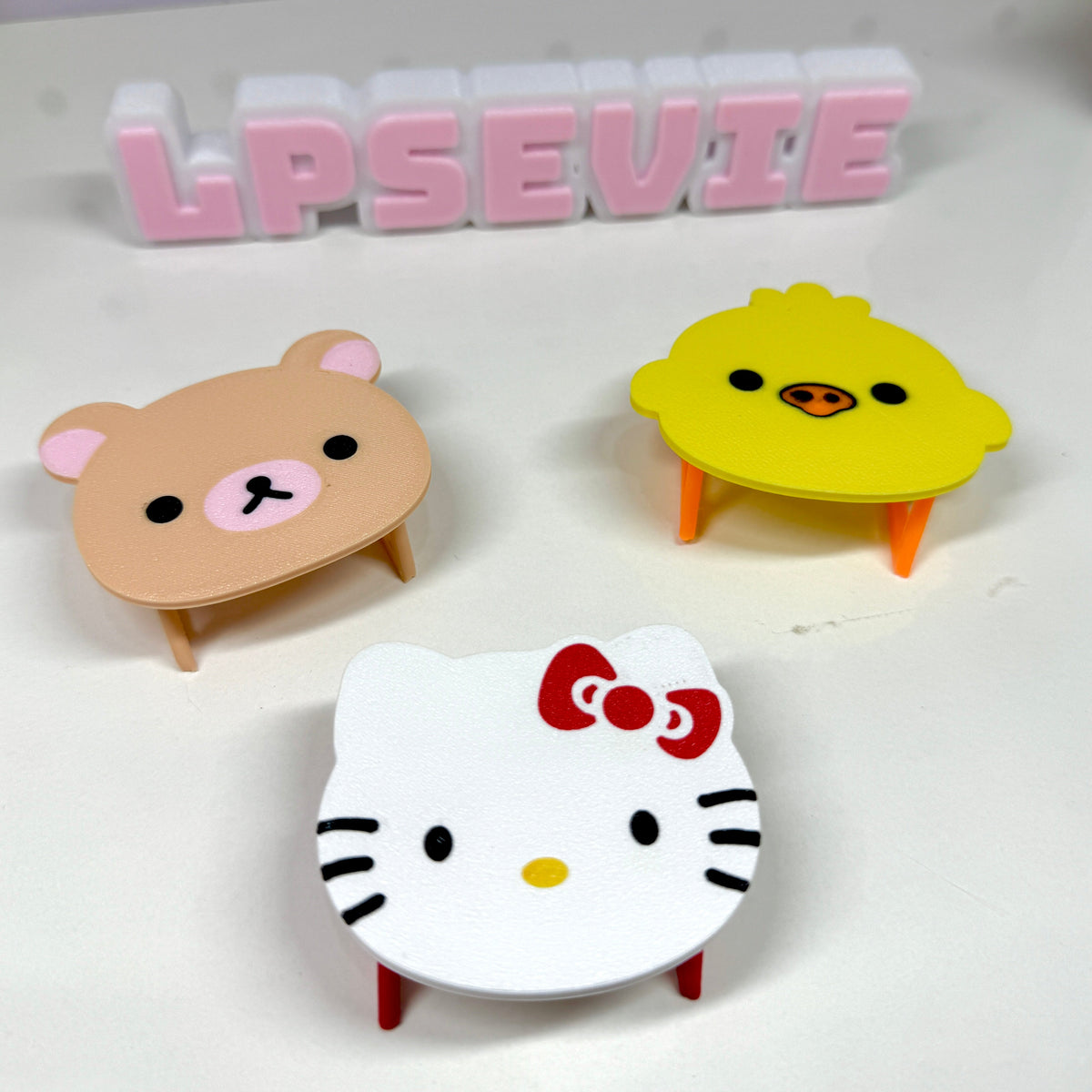 Miniature Kawaii Character Tables | Dollhouse & Figure Display