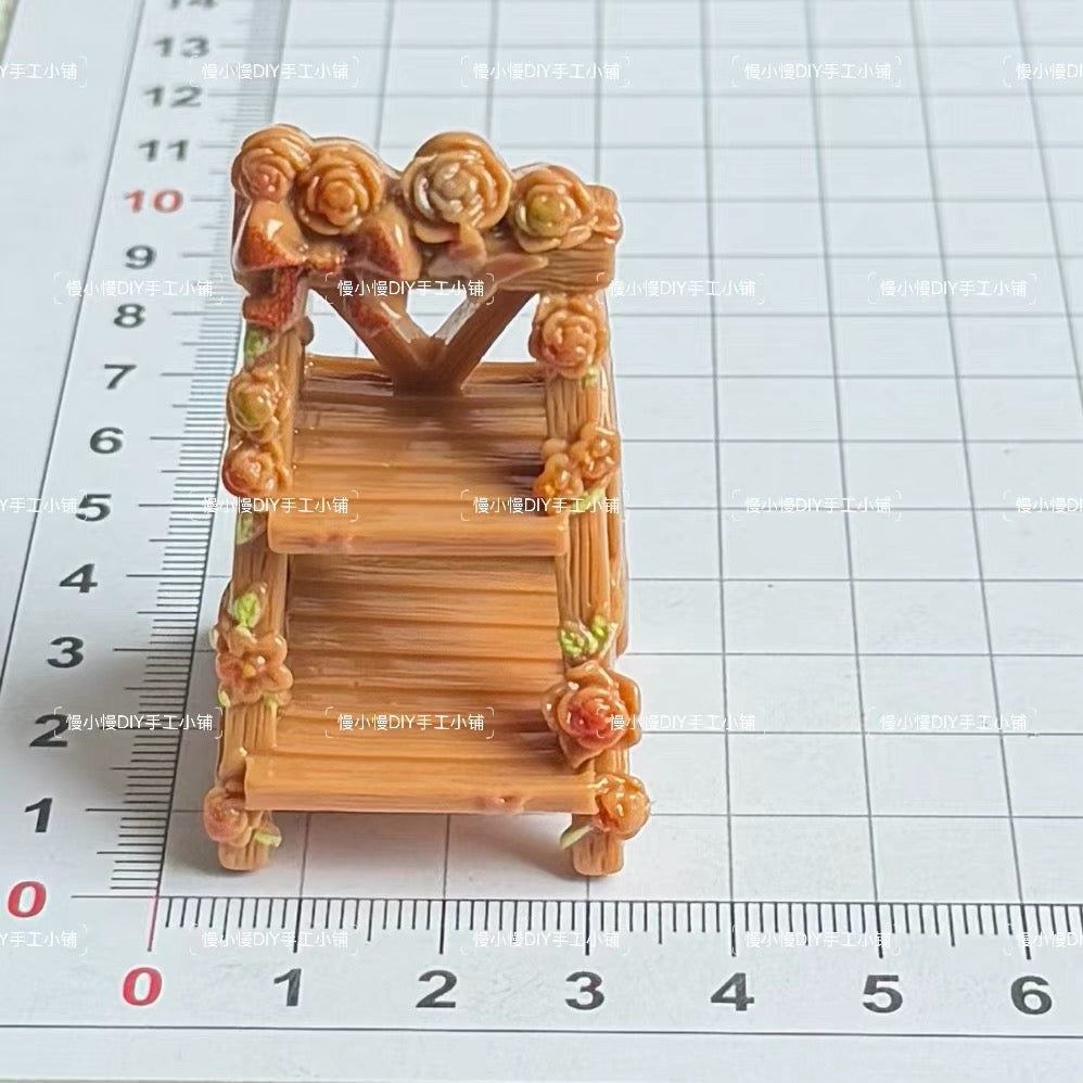 🌸 Miniature Floral Display Shelf for LPS | Flower Ladder Shelf Decor