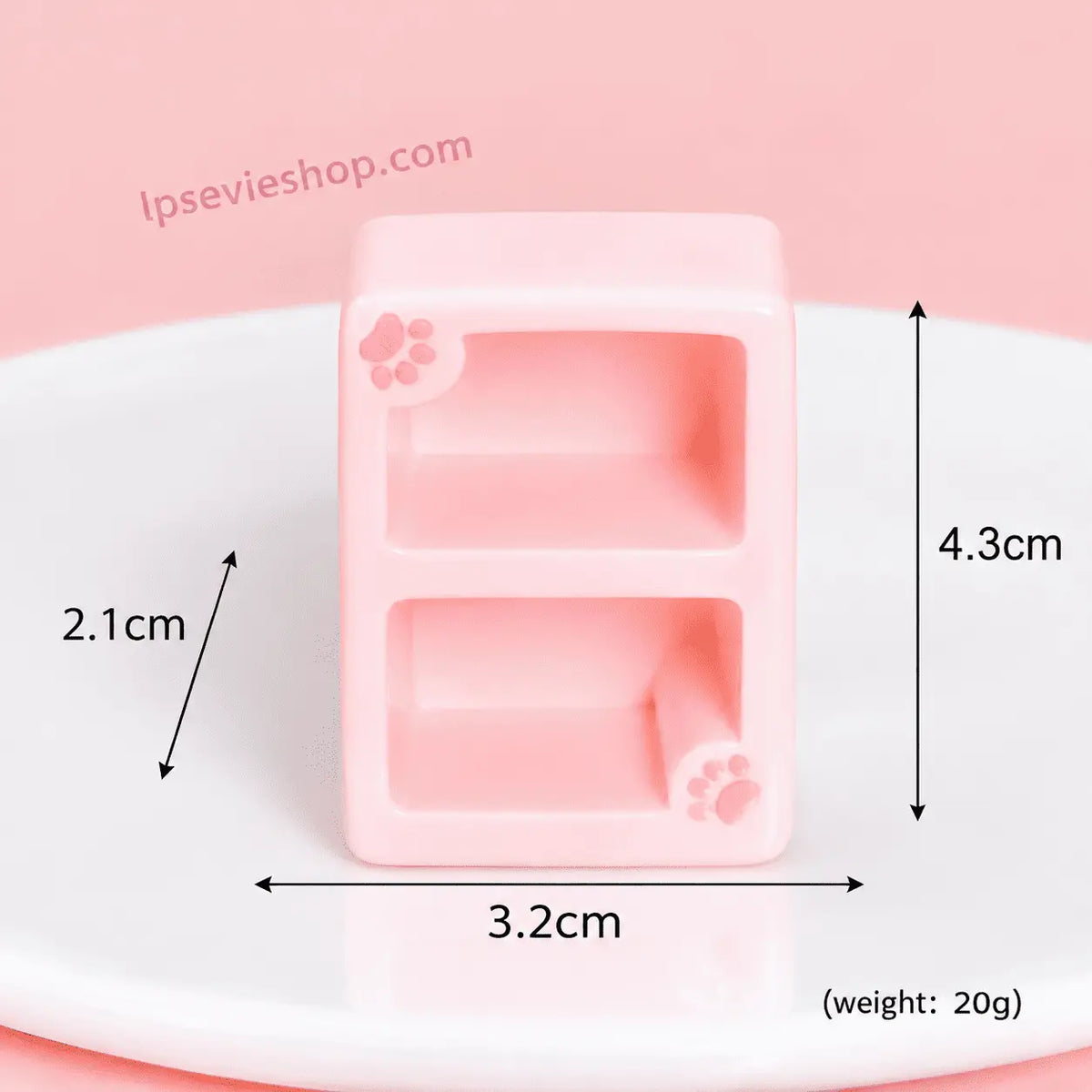 Miniature Pink Furniture Set of 3 | LPS Accessories & Dollhouse Storage